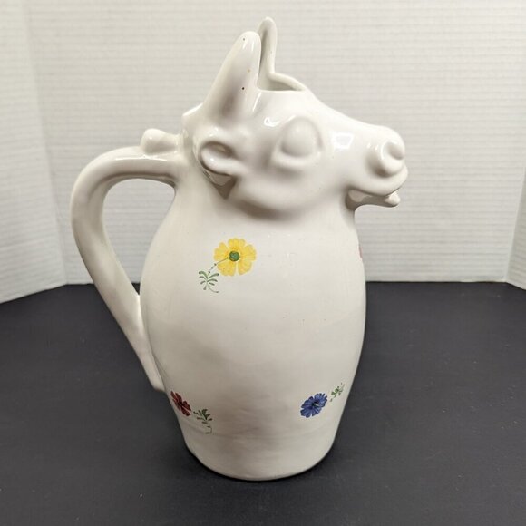 vintage Hand painted Cow Pitcher Made in Italy - Picture 3 of 8